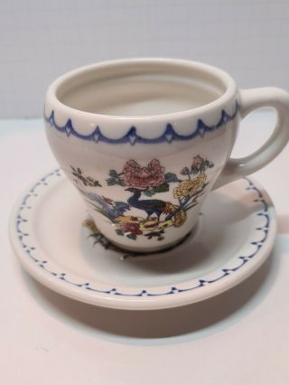 Railroad China - Chicago Milwaukee Road Peacock Pattern - Coffee Cup W/saucer