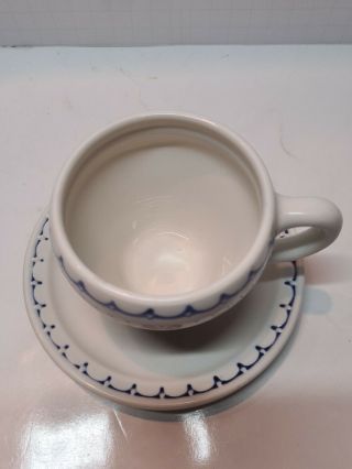 RAILROAD CHINA - CHICAGO MILWAUKEE ROAD PEACOCK PATTERN - COFFEE CUP W/SAUCER 2