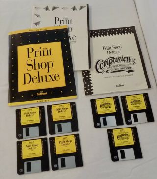 The Print Shop Deluxe Learning Games Macintosh Floppy Discs Vintage Computer