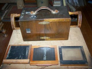 Large 1890 Antique Blair Camera Co.  Wood Box Camera Finger Joint Corners