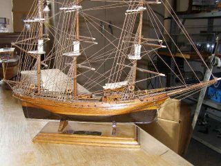 Hand Built Wooden Model Of 19th Century Clipper