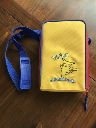 Vintage Gameboy Color Official Pokemon Yellow Carrying Case Shoulder Bag Pikachu