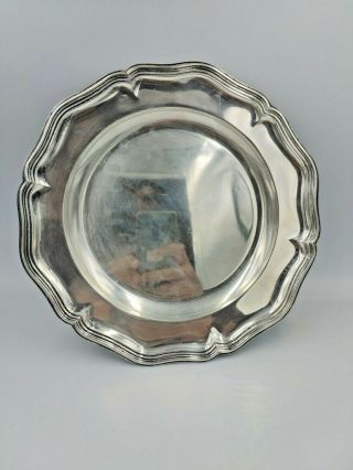 Rare C1930 German 830 Silver Circular Salver Plate Dish Weight 271 G Imperial