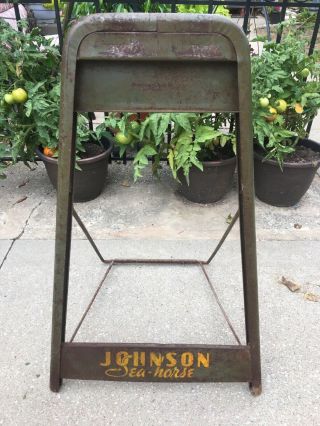 Vintage Johnson Seahorse Outboard Motor Stand Rare - Vintage Outboard Motor Stand