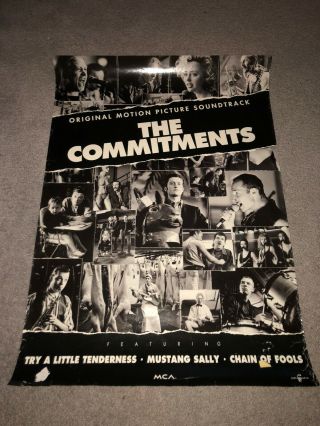 Vintage 1991 The Commitments Movie Soundtrack Poster Promo 32x23
