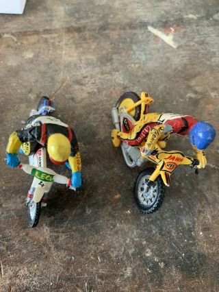 2 Vintage Speedway Bike Rider Toys
