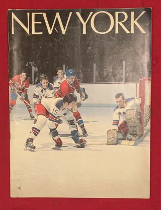 Vintage 1970 Buffalo Sabres Vs York Rangers Nhl Hockey Program Early Old Ny