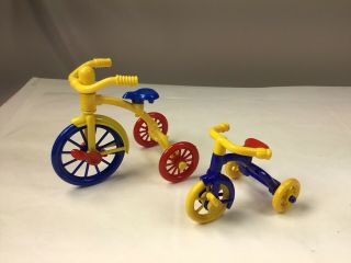 Ideal Young Decorator Tricycle Toys Vintage Dollhouse Furniture Plastic 2 Sizes