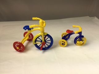 Ideal Young Decorator TRICYCLE TOYS Vintage Dollhouse Furniture Plastic 2 SIZES 2
