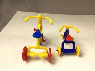 Ideal Young Decorator TRICYCLE TOYS Vintage Dollhouse Furniture Plastic 2 SIZES 3