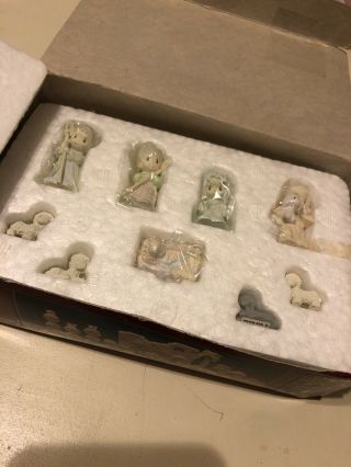 Vintage Precious Moments 9 Piece Nativity Set Miniature Pewter 2