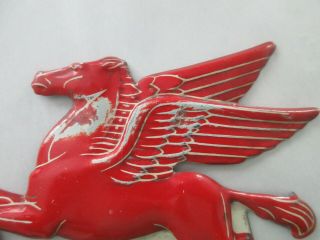AUTHENTIC VINTAGE license plate topper,  PEGASUS MOBILE FLYING HORSE, 2