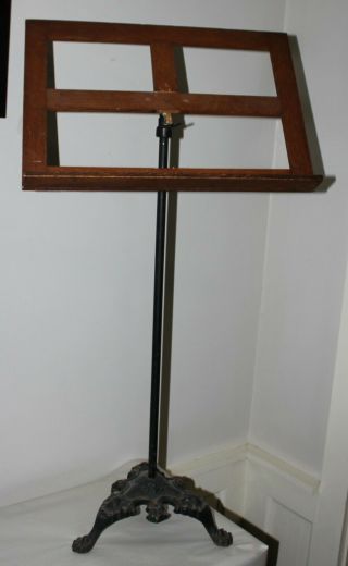 Antique Music Stand Cast Iron Base