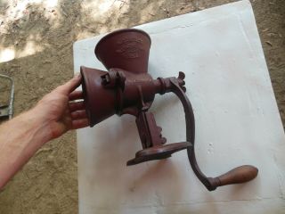 C.  S.  Bell Cast Iron Hand Crank Grain Wheat Corn Coffee Grist Mill Grinder Usa