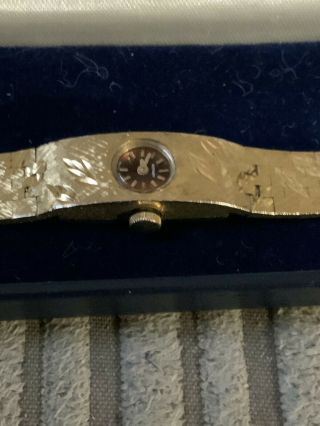 Ladies Vintage Gold Plated Rotary 17 Jewel Mechanical Bracelet Watch 3