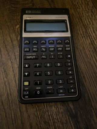 Vintage 1987 Hewlett Packard Hp 17b Ii Business Financial Calculator