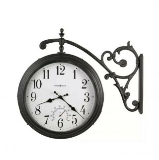 Howard Miller Double Sided Wall Clock,  Antique Iron Look.  Indoor Outdoor.  Large