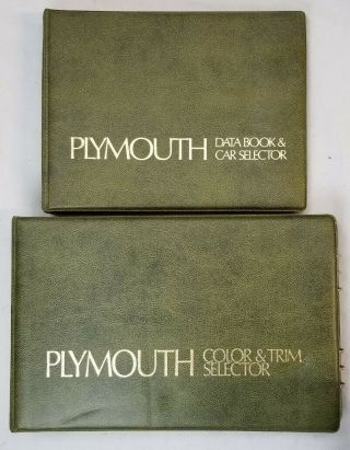 1975 Plymouth Data Book,  Color & Trim Selector,  Vintage Chrysler Memorabilia