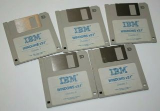 Ibm Branded Microsoft Windows 3.  1 Floppy 3.  5 3 1/2 Disk Vintage Retro