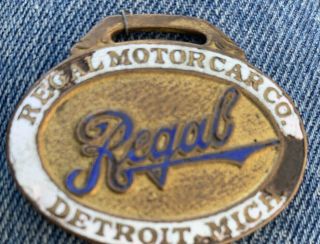 Regal Motor Car Company Watch Fob Detroit Michigan Automobile Pocket Watch