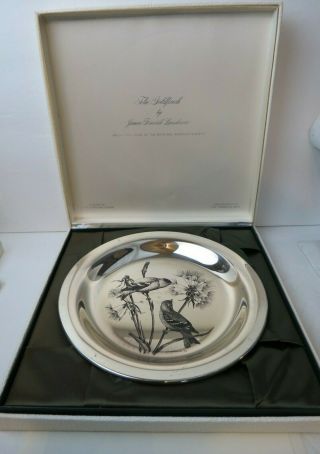 Franklin Sterling Silver Goldfinch Plate Audubon Society J.  Lansdowne 1972