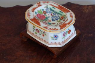 Antique Chinese Export Porcelain Famille Rose Salt Trencher Yongzheng Qianlong