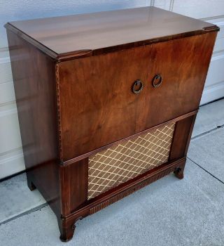 Antique 1949 RCA Victor Victrola Console Tube Radio Phonograph Player Model 8V90 2