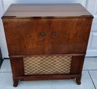 Antique 1949 RCA Victor Victrola Console Tube Radio Phonograph Player Model 8V90 3