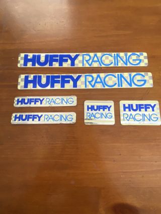 Vintage Nos Huffy Racing Bmx Stickers Decals Checkers/prism