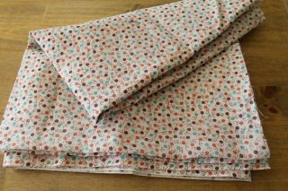 True Vtg 1930s 40s Fabric Cotton Semi Sheer Polka Dot Print 70x58