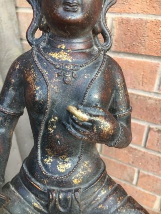 Fine Huge 18th Century Chinese Antique Gilt Bronze Buddha Figure Qing Dynasty 3