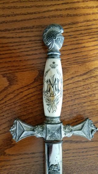 Antique Masonic Knights of Templar Sword & Scabbard (LILLEY) 2