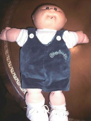 Cabbage Patch Kids Doll 1978 - 1982 With Green Cpk Outfit Shoes & Socks