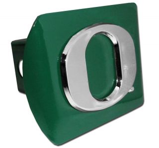 Oregon O Logo Chrome Emblem On Green Trailer Hitch Cover Usa Made