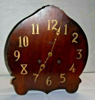 Antique National Clock Co.  Chicago Mission Oak Mantle Shelf Chime Clock