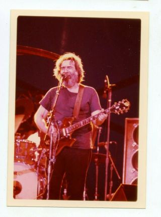 Vintage Jerry Garcia The Grateful Dead Concert Photo Circa 1980 - Print
