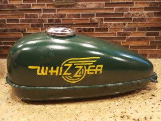 Schwinn Whizzer Motor Bike Tank Embossed Green Origial Metal W/ Cap