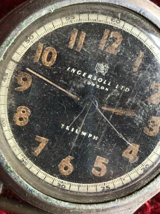Black Faced Ingersoll Ltd London Triumph Vintage Watch Old And