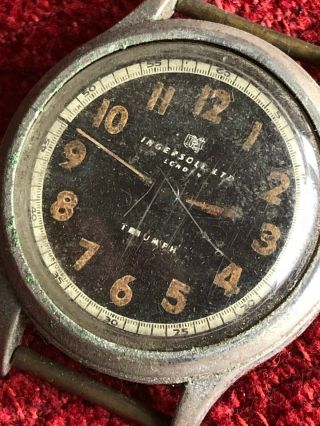 Black Faced Ingersoll Ltd London Triumph Vintage Watch Old and 2