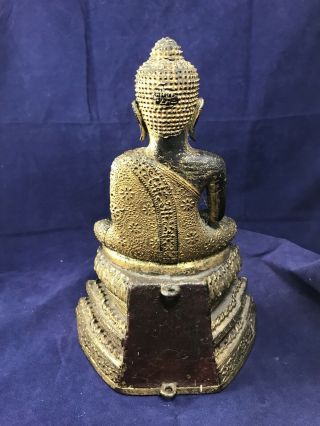 Antique 19th Century Gilt Bronze Buddha Figure 2