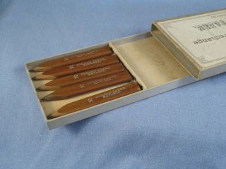 5 Antique Victorian Johann Faber Carpenters Pencil Refills Box Tonnel