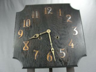 Antique National Clock Arts Crafts Mission Craftsman Wall Clock Dark Oak Adjust 2