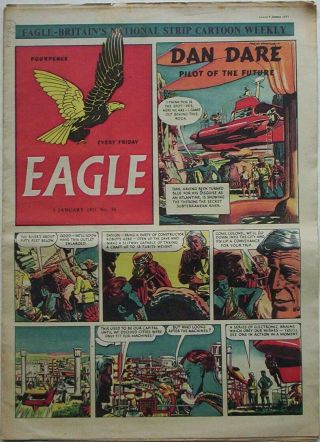 1951.  Vintage Eagle Comic Vol.  1 39.  Dan Dare.  Cutaway Of A Viscount Aircraft.
