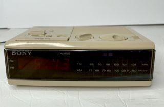 Sony Dream Machine Fm/am Digital Alarm Clock Radio Icf - C3w • &