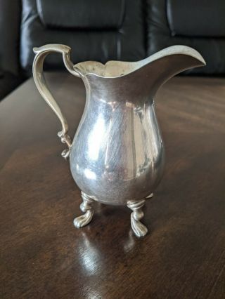 Antique Sterling By Poole 13 Solid 925 Silver Creamer Pitcher 210 Grams 5 "