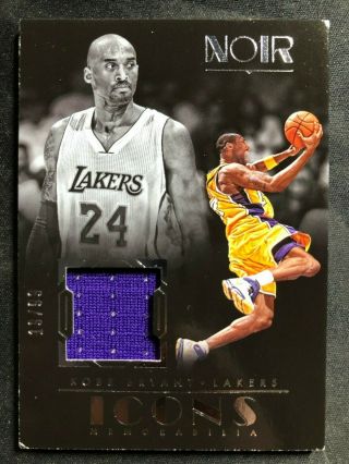 2017 - 18 Panini Noir Kobe Bryant Icons Jersey Relic 19/99 Los Angeles Lakers