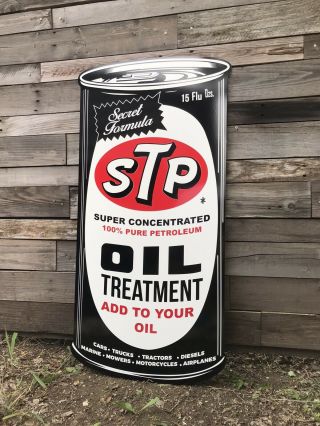 Antique Vintage Old Style Stp Motor Oil Can