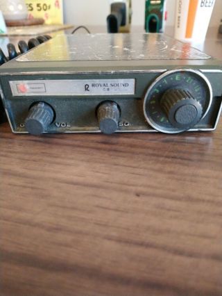 Vintage Royal Sound 23 Channel 5 Watt Cb,  Radio Transceiver With Mic,