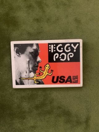 Iggy Pop Stooges James Osterberg 1979 Usa Tour Vintage Punk Rock Badge Button 79