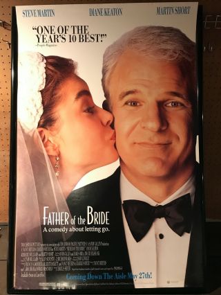 Father Of The Bride Vintage 1991 S/s Movie Poster 27 " X40 " Steve Martin